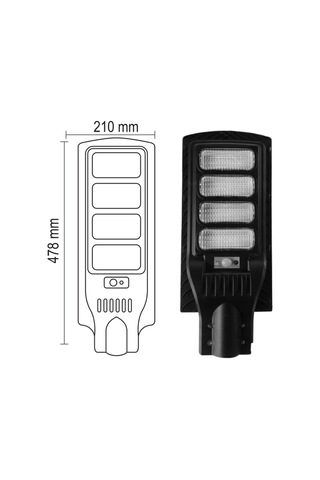 Nd-400wsa Solar Güneş Enerjili Sokak Yol Ve Bahçe Aydınlatma Armatürü