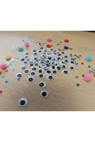 1 Cm Oynar Göz 25'li Paket Hobi, Amigurumi Ve El Yapımı Ürünler İçin