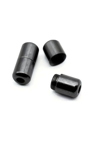 Vidalı Siyah Renk 5 Çift Ayakkabı Bağcık Ucu Siyah