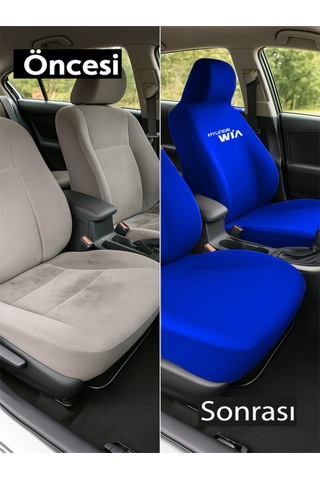 Terletmeyen Kumas Ve Birebir Uyum Sunan Hyundai İx20 İle Uyumlu Oto Koltuk Kılıfı Lacivert Lacivert
