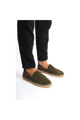 Mubiano Hakiki Deri Summer Erkek Jüt Taban Haki Süet Espadril & Loafer -mssr1120-hk Haki