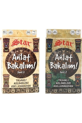 Star Anlat Bakalım Kartları Kelime Oyunu Seri:1 ve 2 - 2'li Set