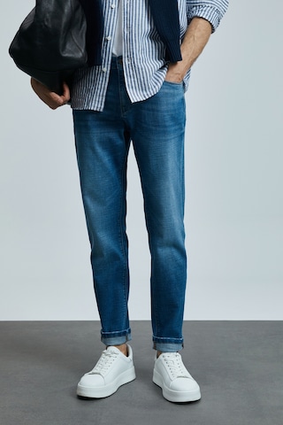 Lufian Gerardo Smart Jean Erkek Pantolon Regular Fit Mavi Mavi 111200202100300 Mavi