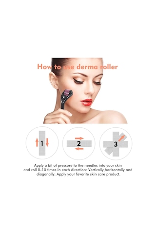 Siyah 0,5 Mm Stili Yüz İçin Derma Roller İğne Enstrümanı 540 İğne Siyah