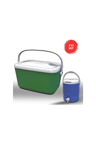 Buzluk Termos Set-30 Lt Buzzy Buzluk Termos 1178 Cooler Box + +6.5 Lt Erciyes Piknik Termos 1403 Cooler Jug Koyu Yeşil