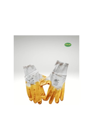 Aky Standart Nitril 10 Numara Xl 2121 Sarı Eldiven İnşaat İş Eldiveni 5 Adet Sarı