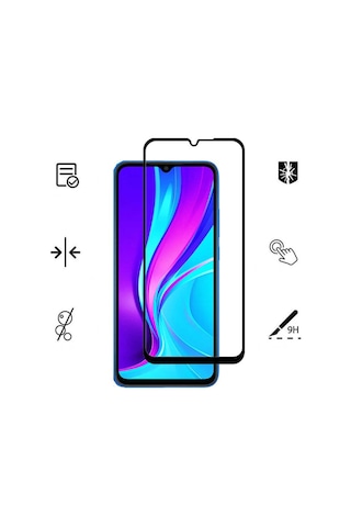 Galaxy A02S Zore Kenarları Kırılmaya Dayanıklı Cam Ekran Koruyucu Siyah (532580376)