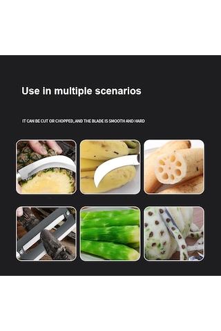 Sones 4'ü 1 Arada Paslanmaz Çelik Ananas Bıçağı Meyve Bıçağı Şeker Kamışı Soyucu