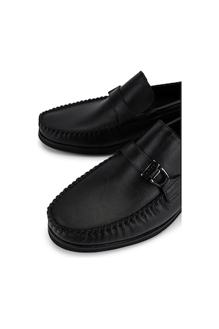 Tamer Tanca Erkek Hakiki Deri Siyah Loafer Ayakkabı 708 1502 Erk Ayk Y26 Sıyah