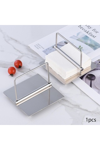 Homyl Kağıt Mendil Dispenseri Kafe Kartları Havlu Organizasyon Gümüş