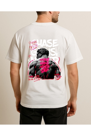 Hugo Boss Saint Baskılı T-shirt Beyaz