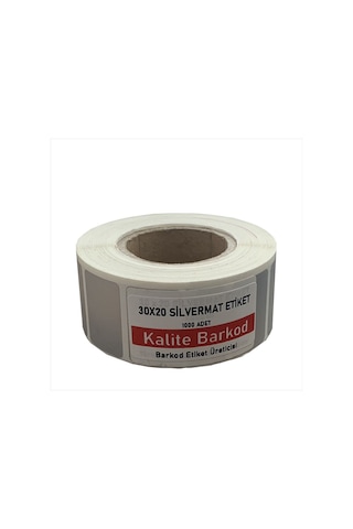 30x20 Silvermat Etiket | Rulo Demirbaş Etiketi 30x20 Silvermat Etiket | Rulo Demirbaş Etiketi