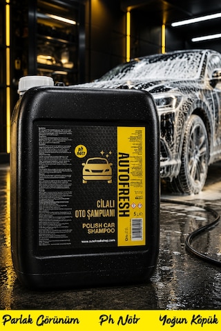 Autofresh PH Nötr Araç Araba Yıkama Cilalı Oto Şampuanı 5 L