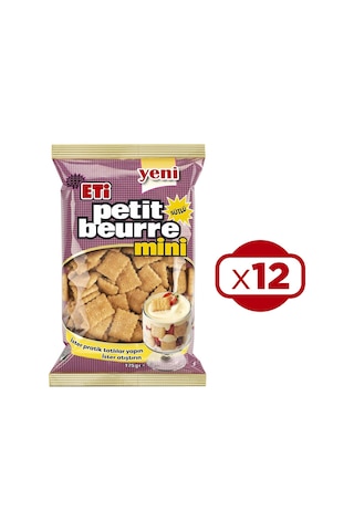 Eti Petit Beurre Mini Bisküvi 175 Gr X 12 Adet