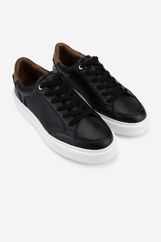 Valmenti Erkek Hakiki Deri Siyah Sneakers & Spor Ayakkabı 1149 Style-9 Erk Ayk Y26 Sıyah Dr/taba