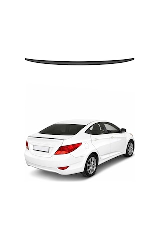 Hyundai I25/accent 2011-2018 Arası Uyumlu Araca Özel Bagaj Spoileri Piano Siyah 1 Parça