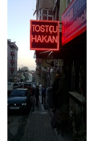 32x64cm Led Tabela Çift Taraflı Kayan Yazı-kırmızı