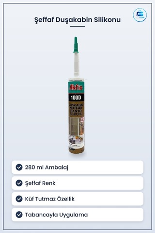 Şeffaf Duşakabin Silikonu 280 Ml Banyo Mutfak Fayans Derz Sızdırm