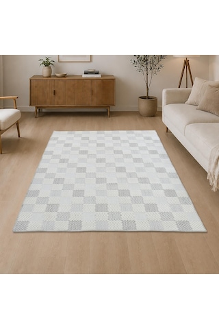 Nature Pamuk 30 Yıkanabilir Halı Modern Kilim Oturma Odası Salon Mutfak Balkon Yolluk Halısı C116b Krem