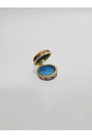 Antika Cloisonne Minyatür Kutu 4,4x2,5cm 078