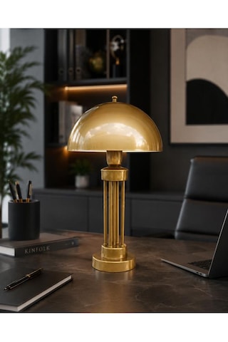 Kule Abajur Sıvama Metal Şapkalı Eskitme Statik Boyalı