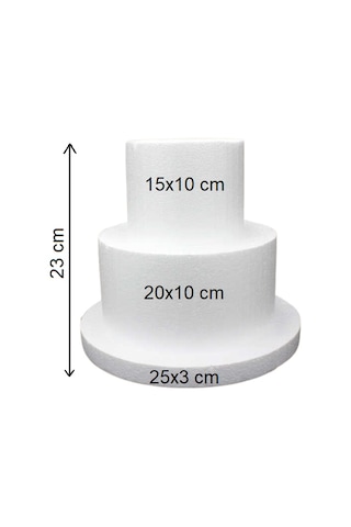 Strafor 2 Katlı Maket Pasta 15x10-20x10 Cm Tabanlık 25x3 Cm 0 Strafor 2 Katlı Maket Pasta 15x10-20x10 Cm Tabanlık 25x3 Cm 0