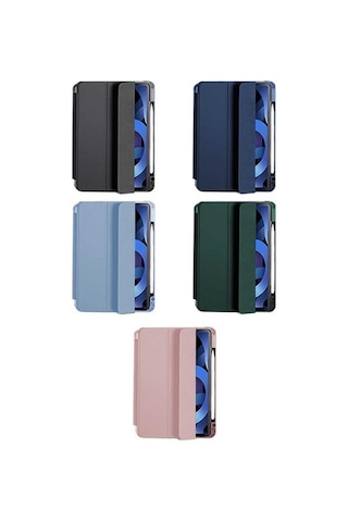 Apple Uyumlu iPad Pro 12.9 5. Nesil 2021 Kılıf Kalem Bölmeli Şeffaf Case
