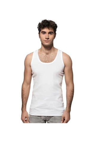 6 Lı Paket Özkan Erkek Pamuklu Ribana Atlet 0113