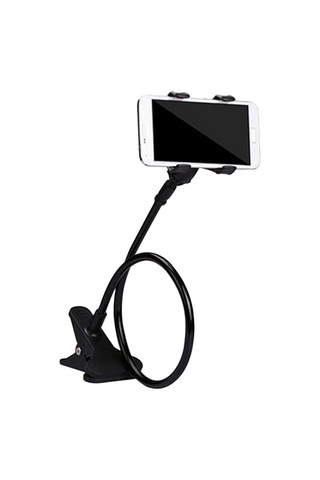 360 Derece Roating Esnek Telefon Tutucu Mobil Uzun Kol Tutucu Braket Desteği Yatak Masaüstü Tablet Black