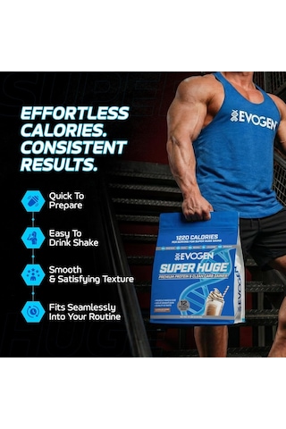 Evogen Super Huge Mass Gainer Protein High Calorie Weight Gainer Carbs & Nutrients Strength 5,4 Kg