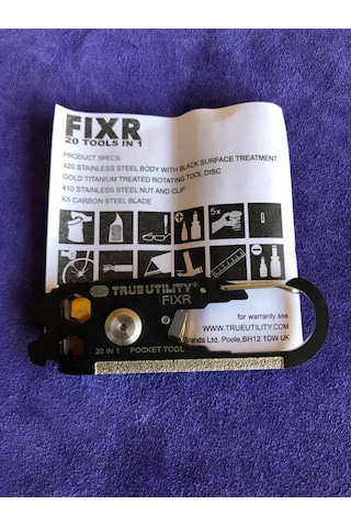 True Utility Fixr Tu 200 Çok Amaçlı Anahtarlık Çok Renkli