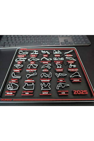 F1 Formula 1 2025 Pist Haritası Yarış Tutkunlarına Özel Dekoratif Tablo
