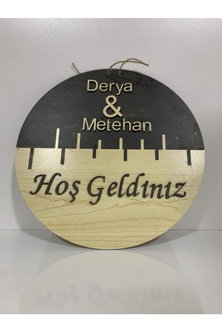 Kişiye Özel Isim Yazılabilir Hoş Geldiniz Kapı Süsü