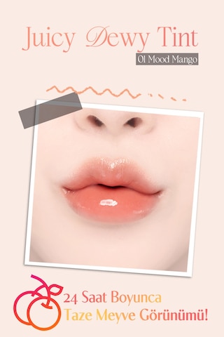 Dasique Yoğun Parlaklık Ve Canlı Renkler Sunan Kalıcı Tint Juicy Dewy Tint 01 Mood Mango 01 Mood Mango