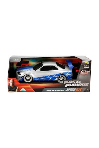 Fast & Furious Uzaktan Kumandalı Nissan Skyline 1:16 Ölçek 29 Cm Usb Şarjlı Kumandalı Araba Çok Renkli