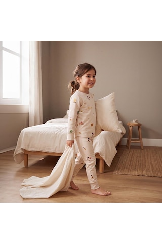 Owli Pijama Takımı 1.0 Tog Brekky Ekru