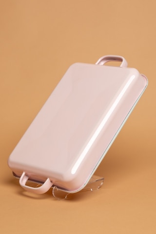 Rosa Di Verona Emaye Kulplu Pembe Fırın Kabı Ebutay Pembe