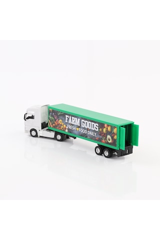 Welly 1:64 Ölçek Metal Kafalı Man Dorseli Tır Beyaz