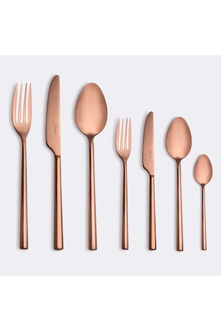 Jumbo 1001 Titanyum Bronz 12 Kişilik 84 Parça Çatal Kaşık Bıçak T