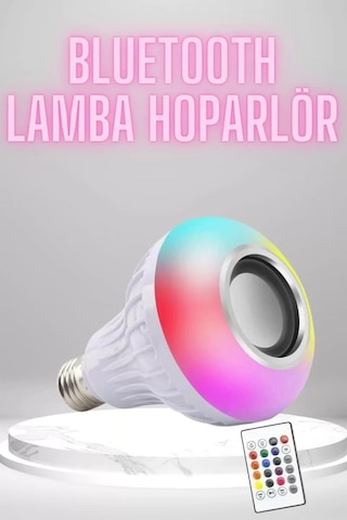 Home Bluetooth Hoparlör Akıllı Rgb Led Işık Renk Değiştirme Ses Bombası Ampül Görünümlü