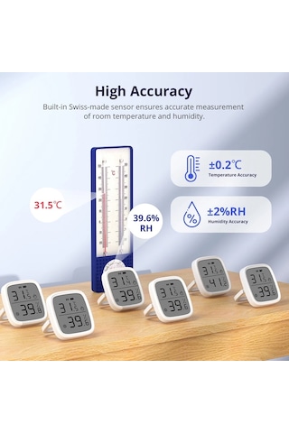 Sonoff Snzb-02d 2.5 İnç Lcd Akıllı Sensör Gerçek Zamanlı İzleme Bağlantısı