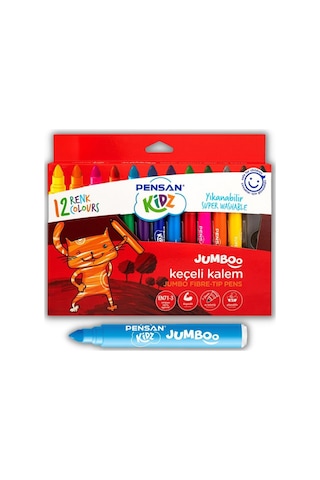 Keçeli Kalem Seti 6 Neon - 6 Pastel ve 12 Renk Jumbo Keçeli Kalem