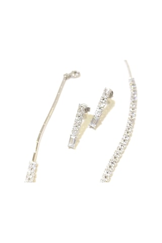 Baget Taşlı Başak Set Takım 14 Ayar Altın 4K Videolu