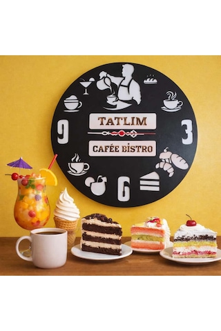 Cafe Ve Tatlıcılar İçin Yeni Tasarım Modern Duvar Saati Şık Ve Kalite Bir Arada No:a118 Çok Renkli