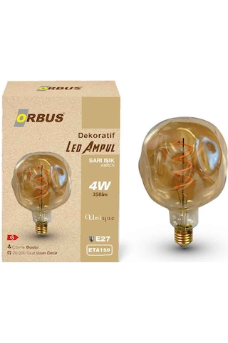 Dekoratif Led Ampul Amber 4w 320lm Eta150