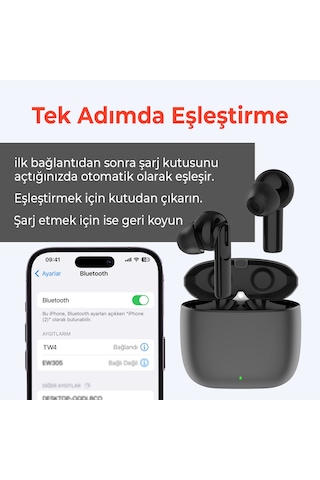 Bix Soundcraft TW4 Bluetooth 5.3 Metal ENC Kulak içi Kulaklık