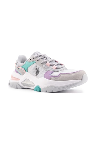 U.s. Polo Assn. Vıncent Wmn 4fx Gri Kadın Sneaker 000000000101502371 Gri - Lila - Yeşil