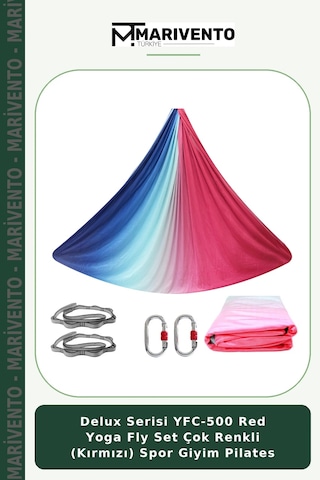Delux Serisi Yfc-500 Red Yoga Fly Set Çok Renkli Kırmızı Spor Giyim Pilates