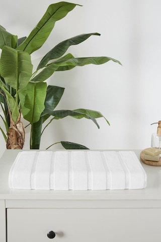 Özdilek Sadem Organik Stripe Banyo Paspası 60x100 Cm Beyaz