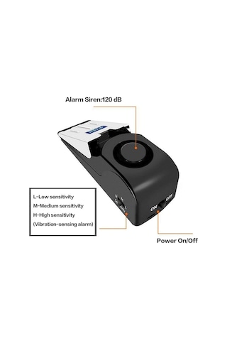 Supermarket1 3'lü Kapı Durdurucu Alarm - 120 Db Siren, Seyahat İçin Kullanışlı